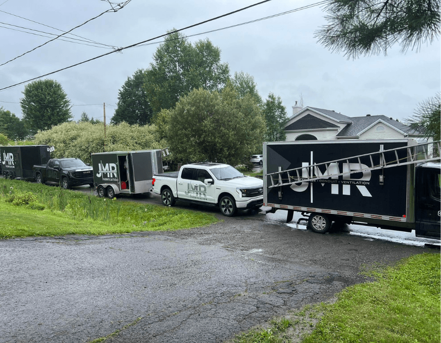 Camion JMR Ventilation — service Rive-Nord de Montréal