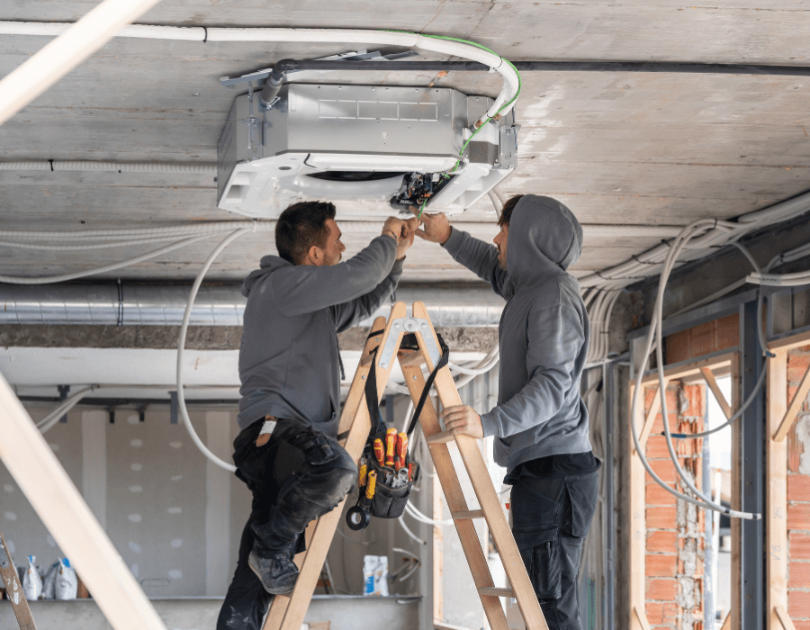 Installation système de ventilation résidentiel — techniciens JMR Ventilation