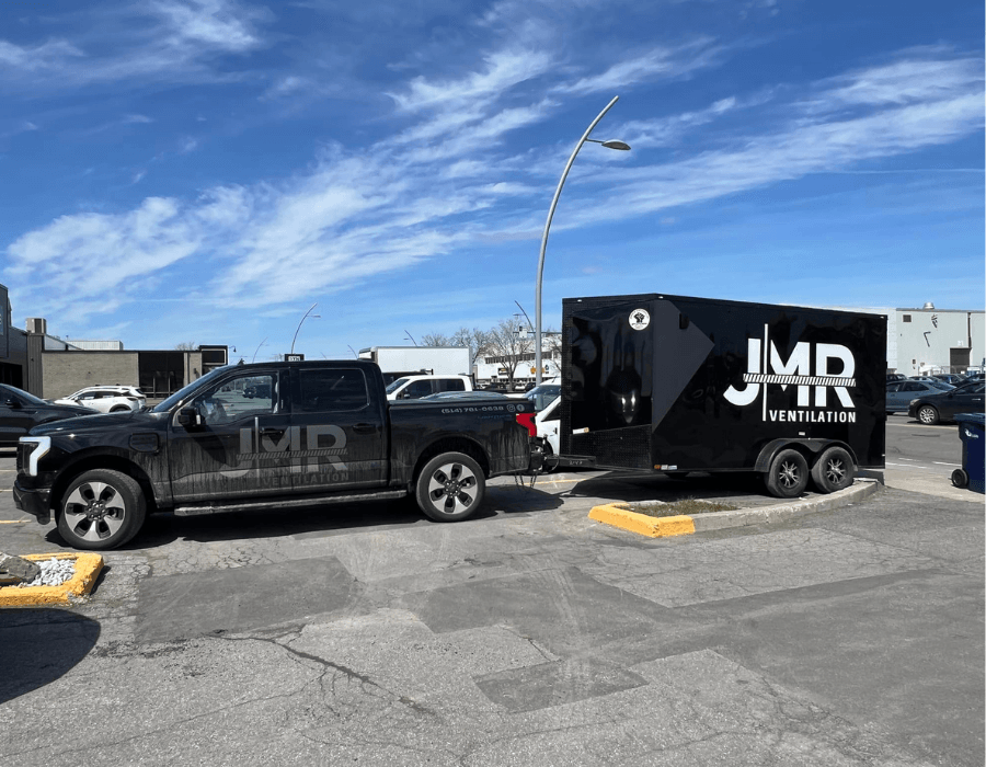 Camion JMR Ventilation nettoyage échangeur d'air Rive-Nord